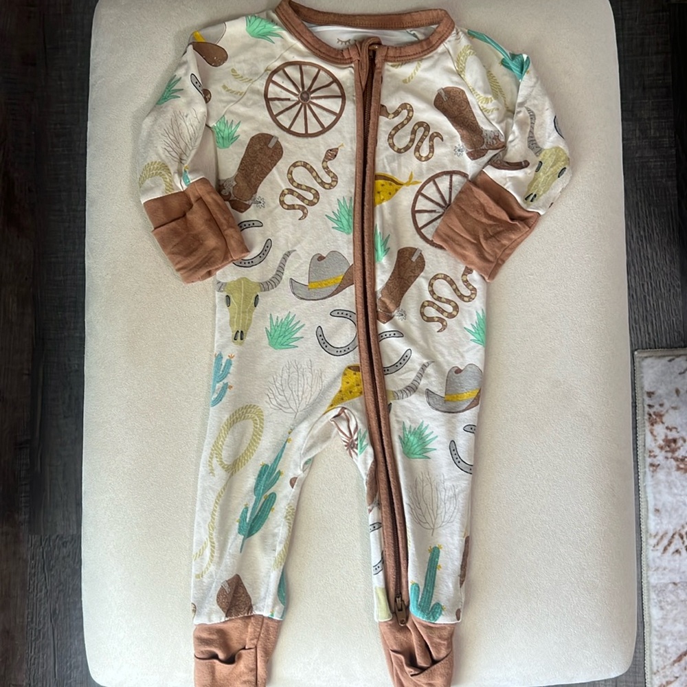 Little Sleepies Cowboy Bamboo Zippy